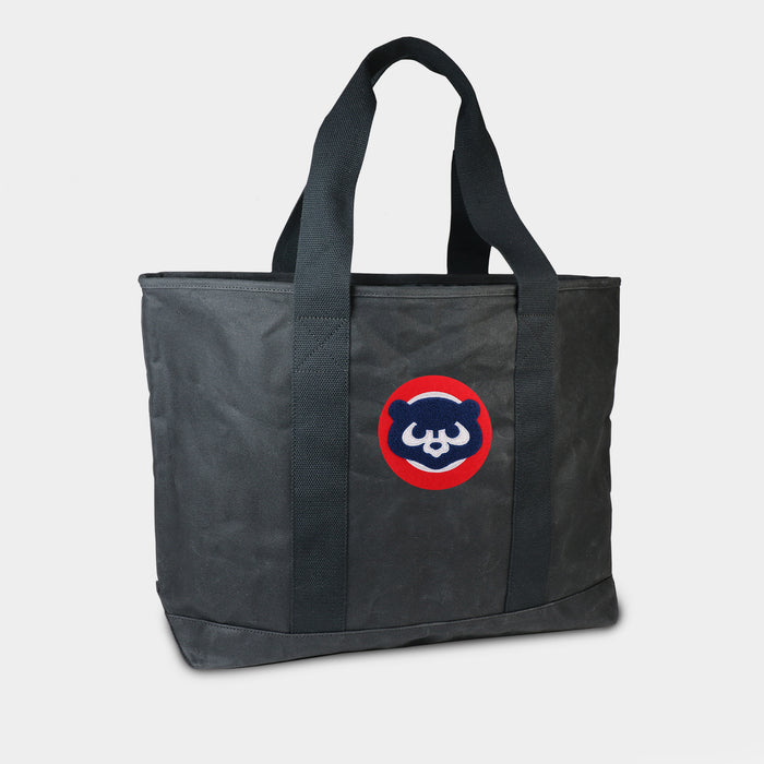 Chicago Cubs Bear Black Canvas Boat Tote
