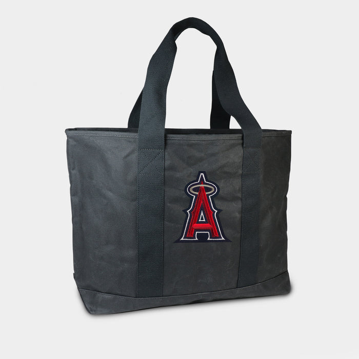 Los Angeles Angels Black Canvas Boat Tote