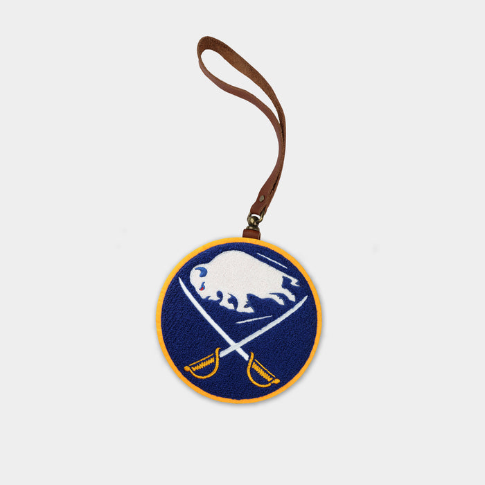 Buffalo Sabres Brown Leather Bag Charm