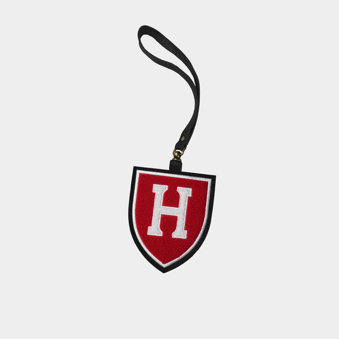 Harvard Crimson "H" Black Leather Bag Charm