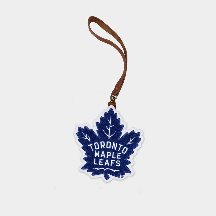 Toronto Maple Leafs "Blue" Brown Leather Bag Charm