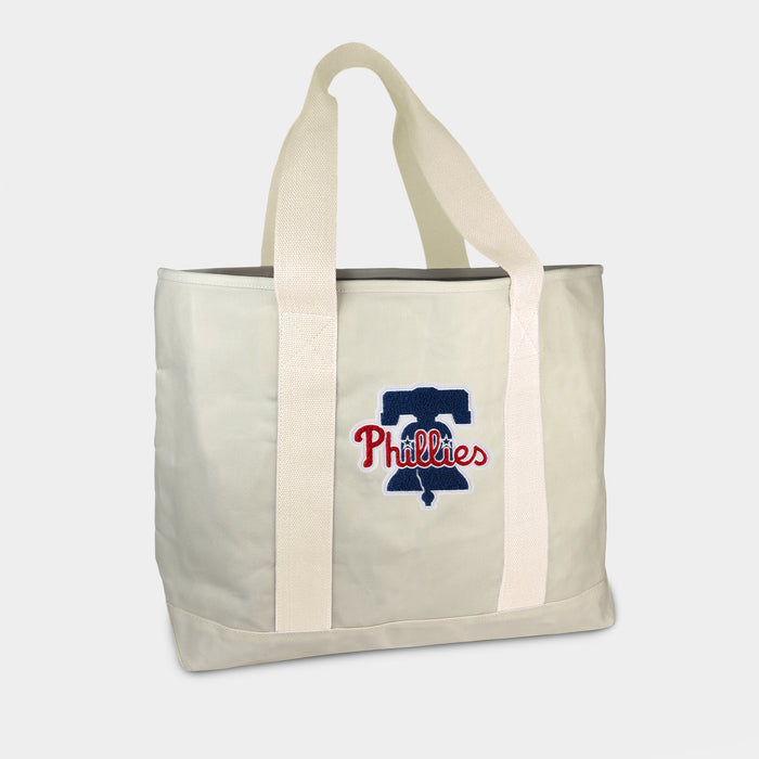 Philadelphia Phillies Cream Canvas Boat Tote