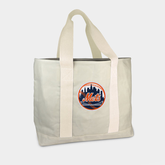 New York Mets Cream Canvas Boat Tote