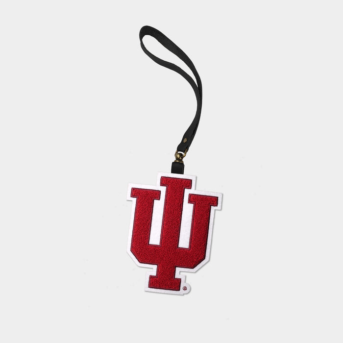 Indiana Hoosiers Black Leather Bag Charm