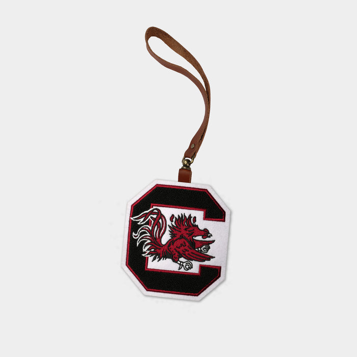 South Carolina Gamecocks Brown Leather Bag Charm