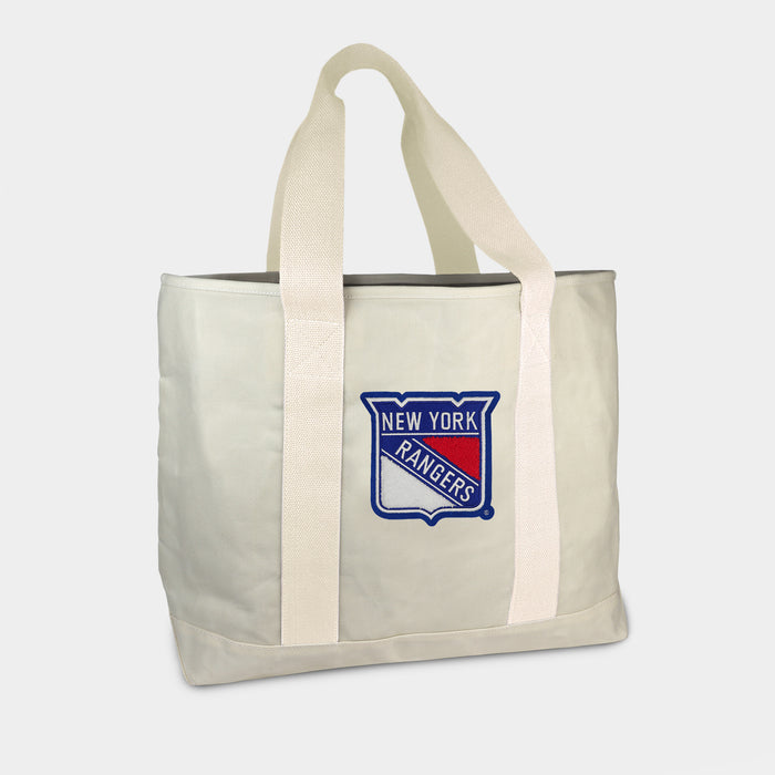 New York Rangers Cream Canvas Boat Tote