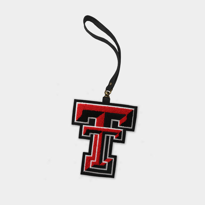 Texas Tech Red Raiders Black Leather Bag Charm