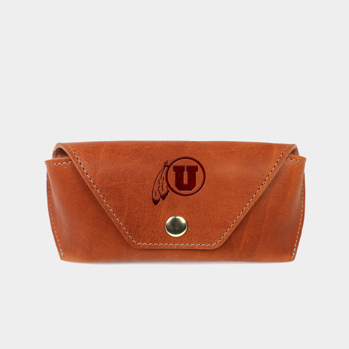 Utah Utes Leather Glasses / Sunglasses Snap Case