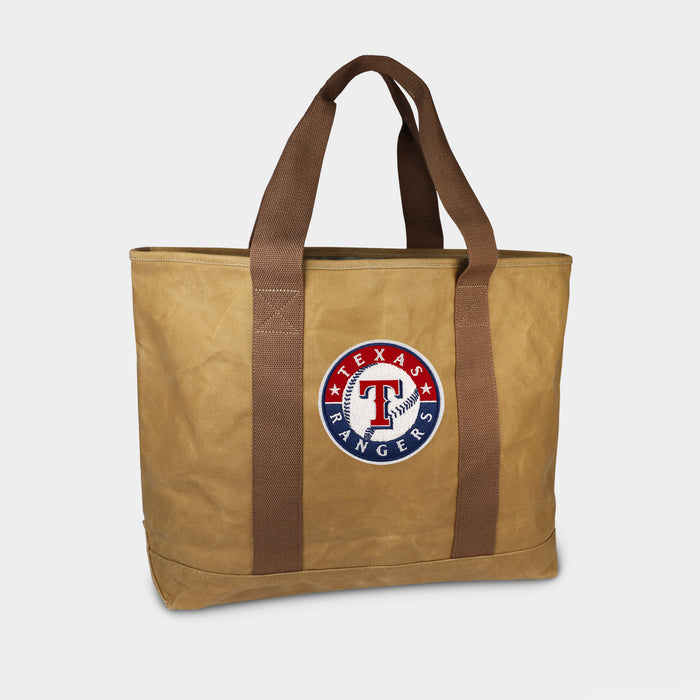 Texas Rangers Tan Canvas Boat Tote