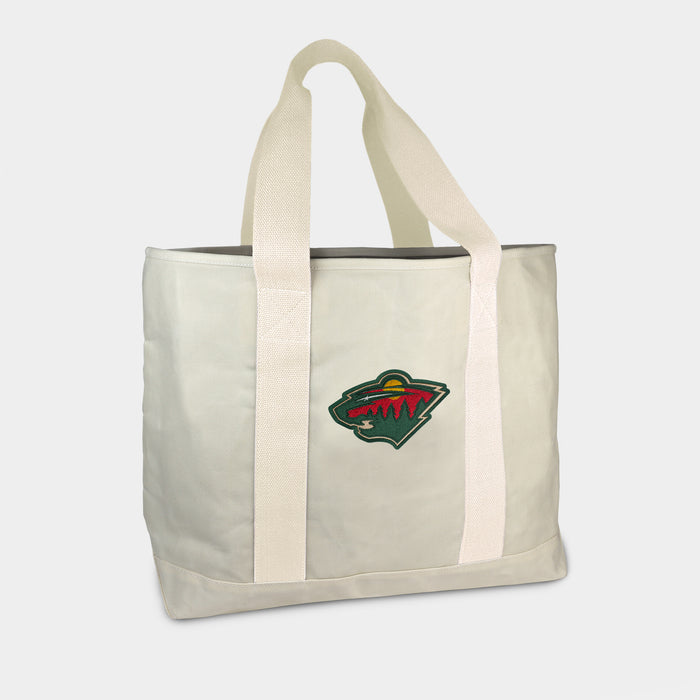 Minnesota Wild Cream Canvas Boat Tote