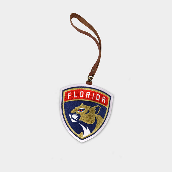 Florida Panthers Brown Leather Bag Charm