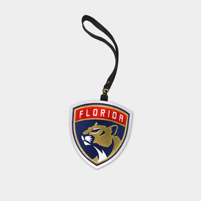 Florida Panthers Black Leather Bag Charm