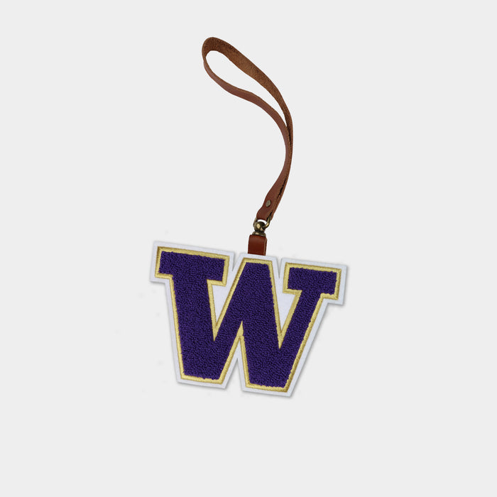 Washington Huskies Brown Leather Bag Charm