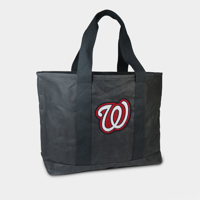 Washington Nationals Black Canvas Boat Tote
