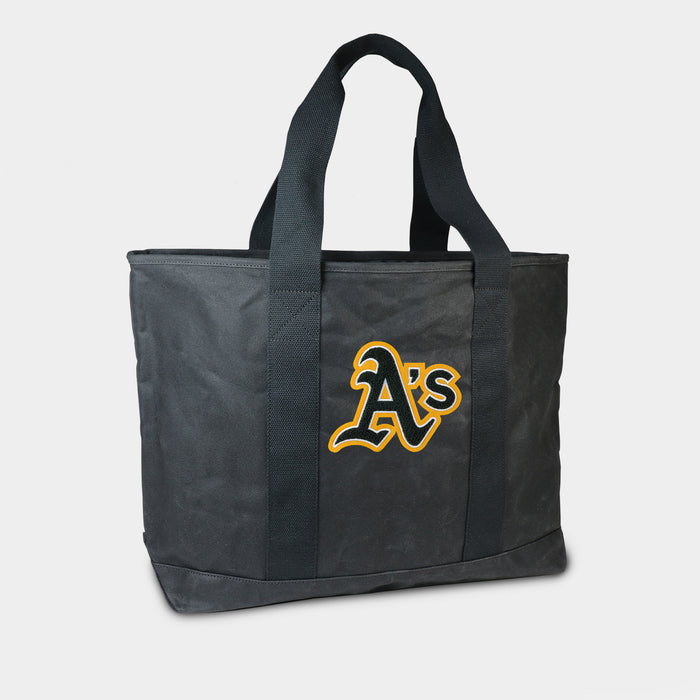 Athletics Black Canvas Boat Tote