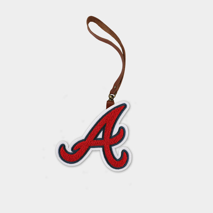 Atlanta Braves "A" Brown Leather Bag Charm