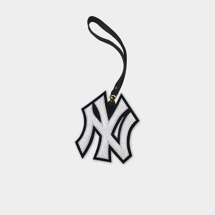 New York Yankees "NY" Black Leather Bag Charm
