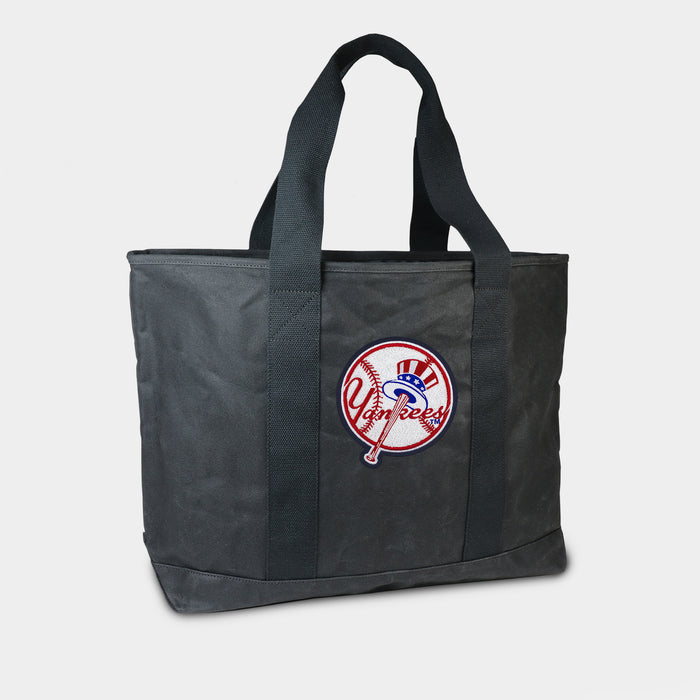 New York Yankees Black Canvas Boat Tote