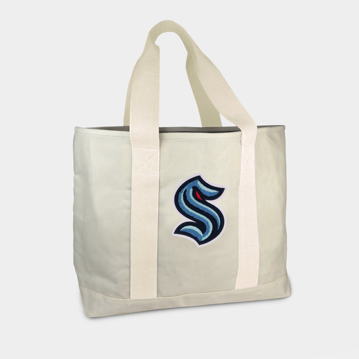 Seattle Kraken Cream Canvas Boat Tote