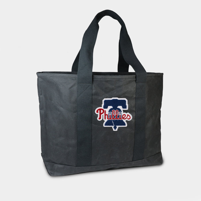 Philadelphia Phillies Black Canvas Boat Tote