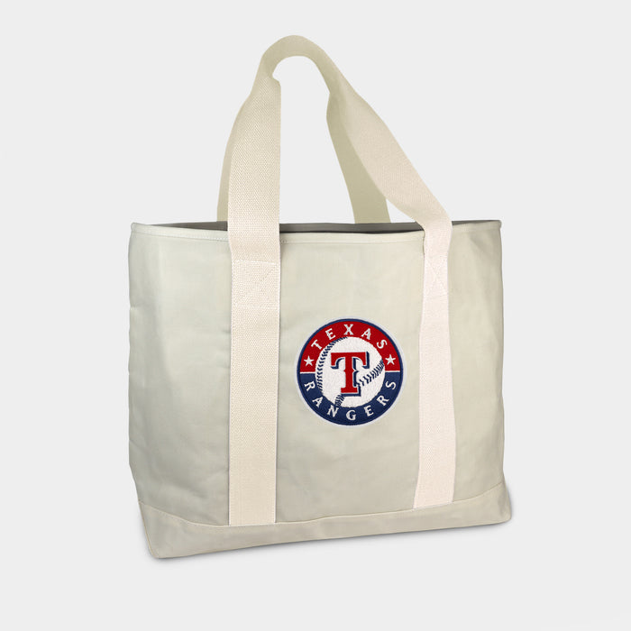 Texas Rangers Cream Canvas Boat Tote
