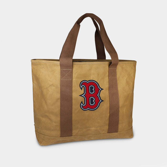 Boston Red Sox B Tan Canvas Boat Tote