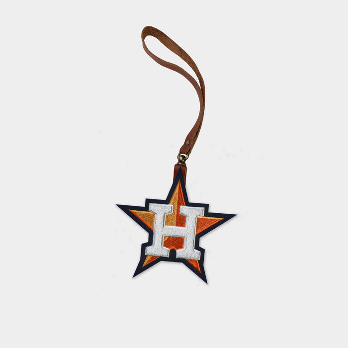 Houston Astros "H" Brown Leather Bag Charm