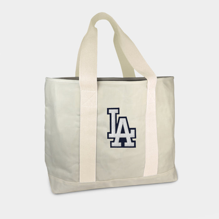 Los Angeles Dodgers LA Cream Canvas Boat Tote
