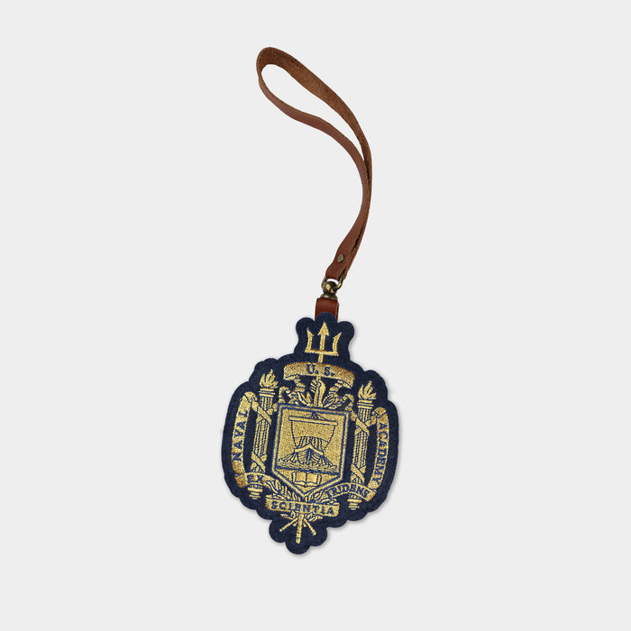 Navy Midshipmen Brown Leather Bag Charm