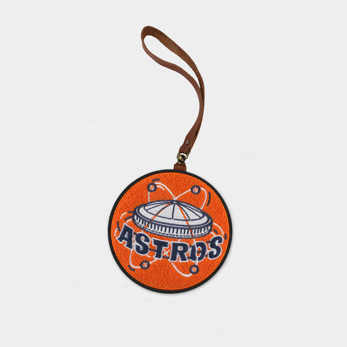 Houston Astros "Vintage" Brown Leather Bag Charm