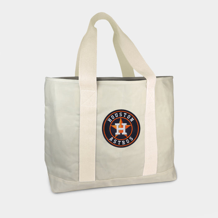 Houston Astros Cream Canvas Boat Tote