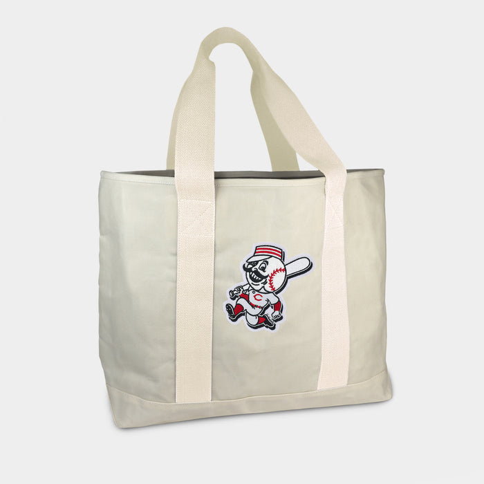Cincinnati Reds Mr. Red Legs Cream Canvas Boat Tote