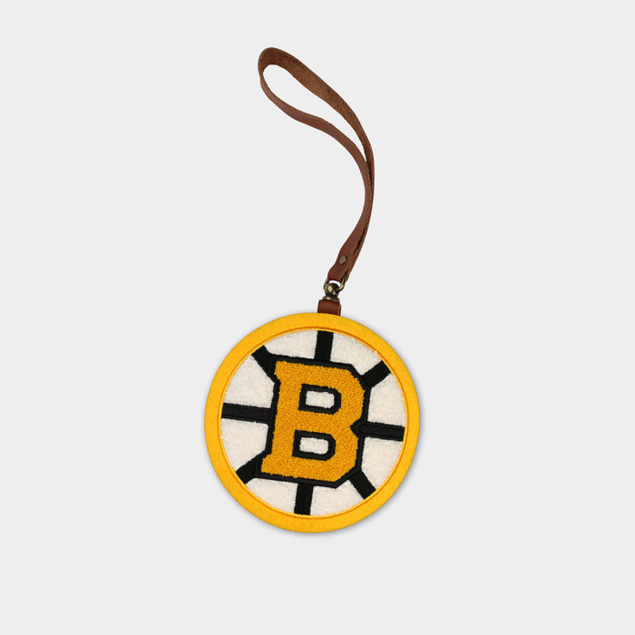 Boston Bruins Brown Leather Bag Charm