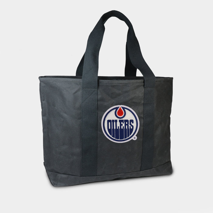 Edmonton Oilers Black Canvas Boat Tote