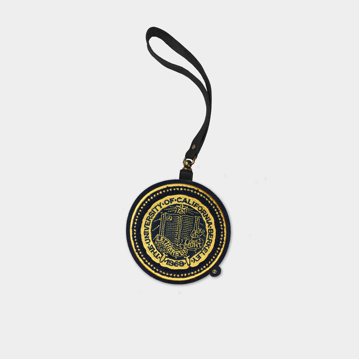 California Golden Bears "Seal" Black Leather Bag Charm
