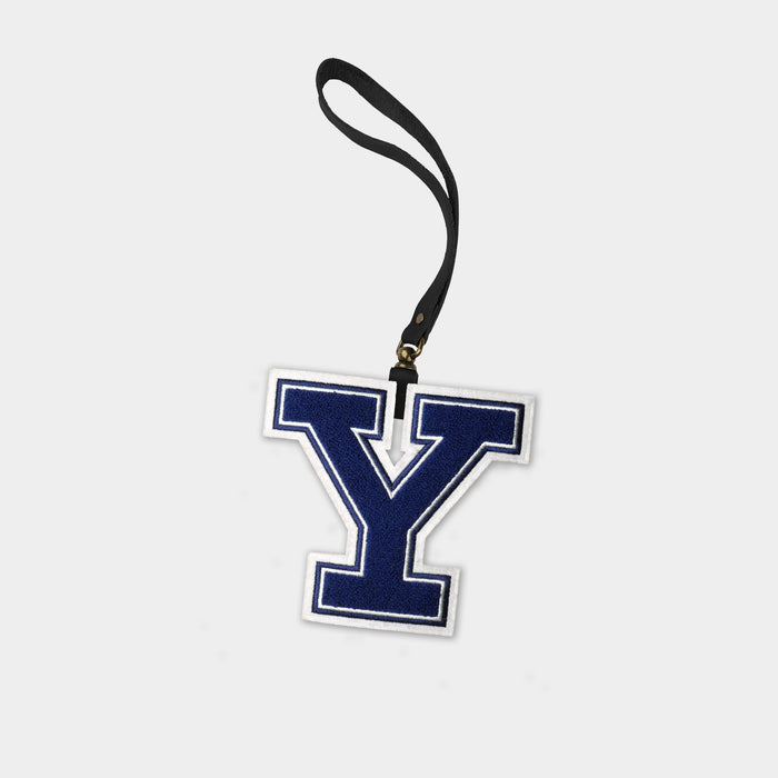 Yale Bulldogs "Y" Black Leather Bag Charm