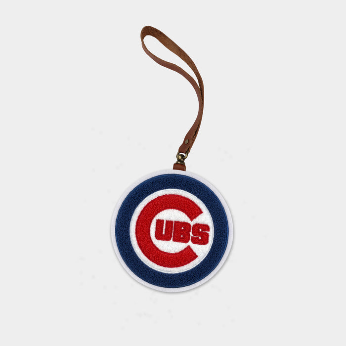 Chicago Cubs Brown Leather Bag Charm