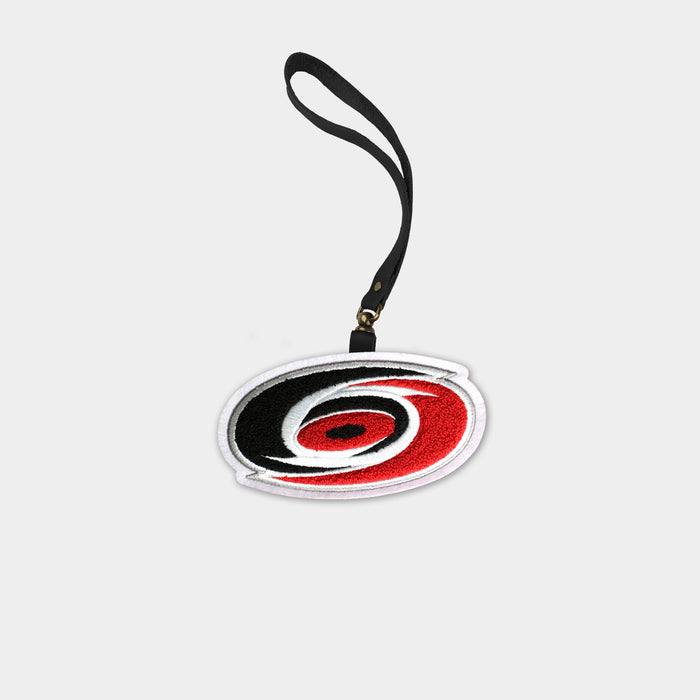 Carolina Hurricanes Black Leather Bag Charm