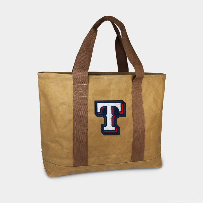 Texas Rangers T Tan Canvas Boat Tote