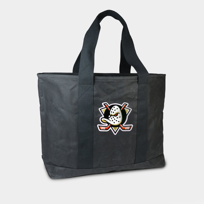 Anaheim Ducks Black Canvas Boat Tote