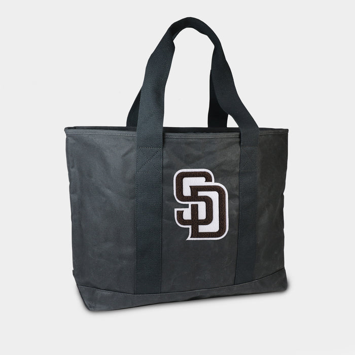 San Diego Padres Brown Black Canvas Boat Tote