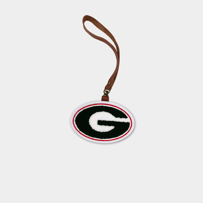 Georgia Bulldogs "G" Brown Leather Bag Charm