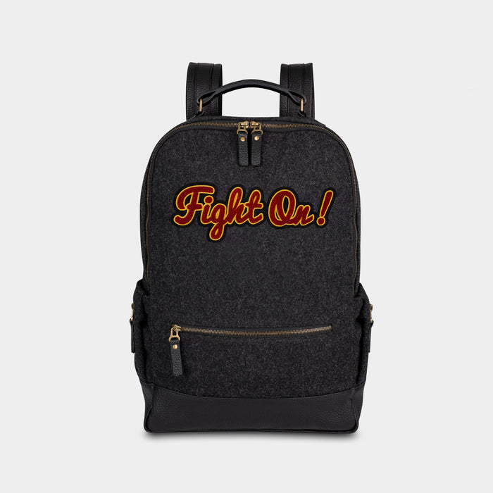 USC Trojans "Fight On" Black Wool Backpack