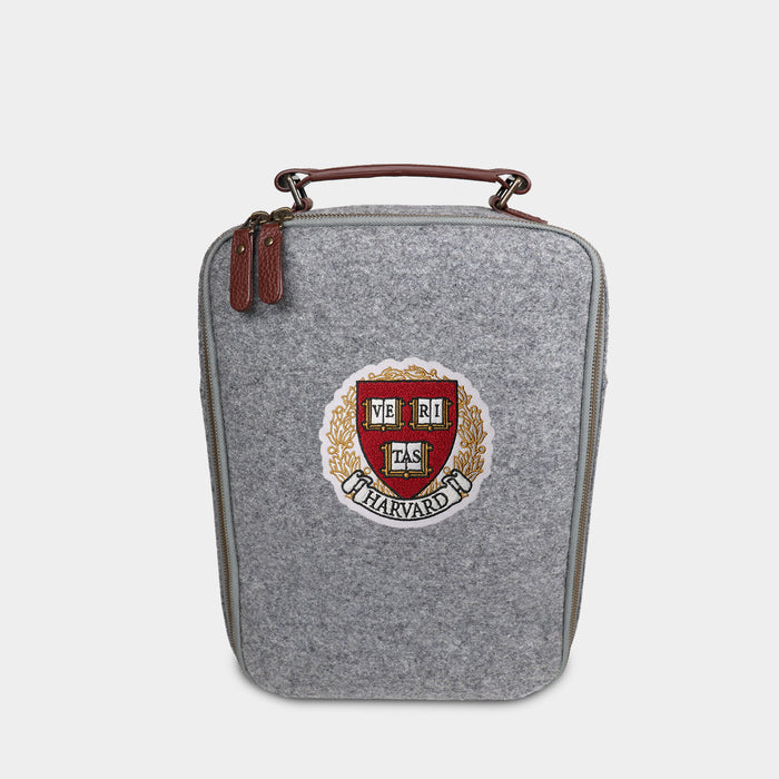 Harvard Crimson Crest Woolen Shoe Bag