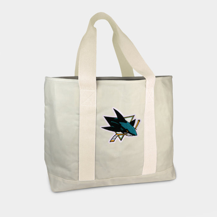 San Jose Sharks Cream Canvas Boat Tote