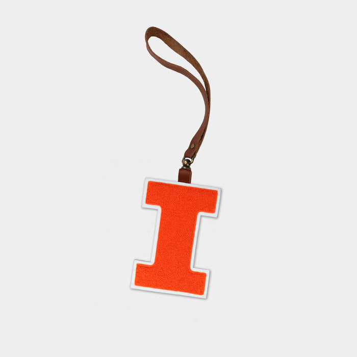 Illinois Fighting Illini Brown Leather Bag Charm