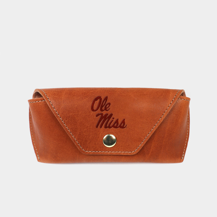 Ole Miss Rebels Leather Glasses / Sunglasses Snap Case