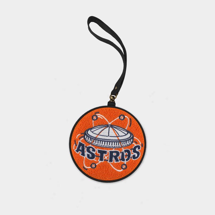 Houston Astros "Vintage" Black Leather Bag Charm