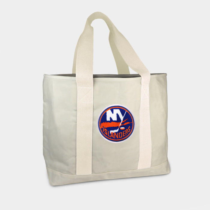 New York Islanders Cream Canvas Boat Tote