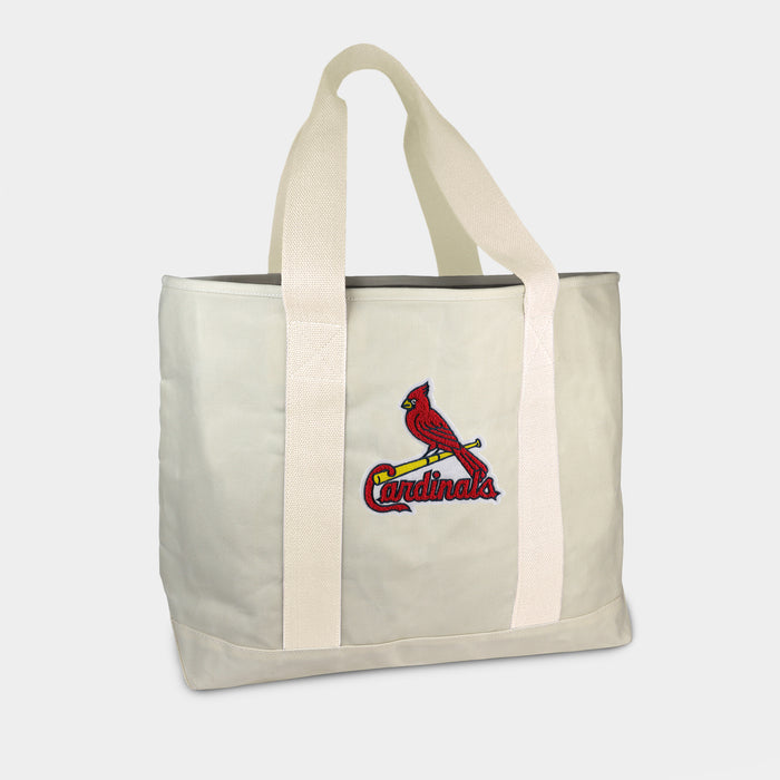 St. Louis Cardinals Cream Canvas Boat Tote